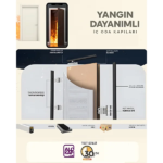 Alo Kapı Ei30-s Yangına Dayanıklı Ahşap Kapı Göksu - Görsel 2
