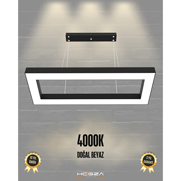 görsel_2026-01-15_213628778 Hegza Lighting Mesita ( Siyah Kasa, Doğal Beyaz Işık ) Sarkıt Ledli Modern Led Avize, Salon, Mutfak, Oturma Odası Gün Işığı 4000K - Görsel 1